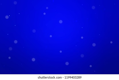 Light BLUE vector backdrop with dots. Beautiful colored illustration with blurred circles in nature style. New design for ad, poster, banner of your website.