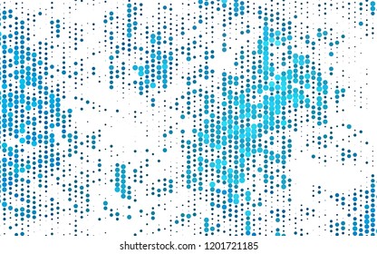 Light BLUE vector backdrop with dots. Abstract illustration with colored bubbles in nature style. Pattern of water, rain drops.