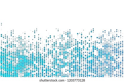 Light BLUE vector backdrop with dots. Abstract illustration with colored bubbles in nature style. Design for business adverts.