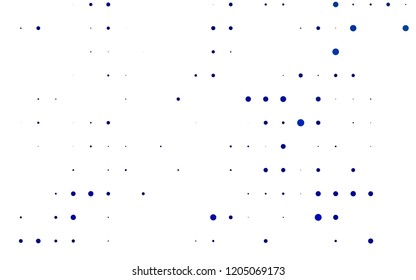 Light BLUE vector backdrop with dots. Beautiful colored illustration with blurred circles in nature style. Design for posters, banners.