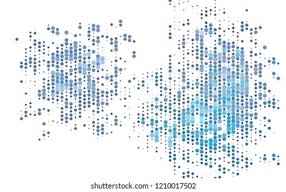 Light BLUE vector backdrop with dots. Modern abstract illustration with colorful water drops. Pattern for beautiful websites.