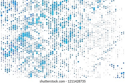 Light BLUE vector backdrop with dots. Glitter abstract illustration with blurred drops of rain. Pattern of water, rain drops.