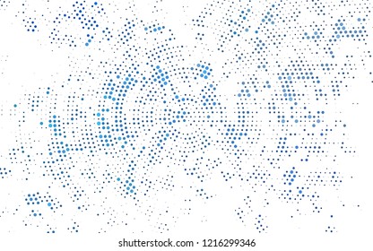 Light BLUE vector backdrop with dots. Blurred decorative design in abstract style with bubbles. Pattern for ads, booklets.