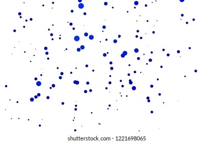 Light BLUE vector backdrop with dots, spots. Abstract illustration with colored bubbles in nature style. Template for your brand book.