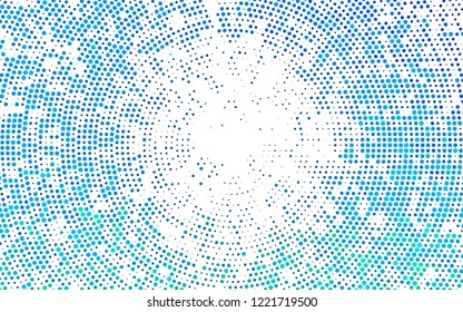 Light BLUE vector backdrop with dots. Illustration with set of shining colorful abstract circles. Pattern for ads, leaflets.