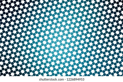 Light BLUE vector backdrop with dots. Abstract illustration with colored bubbles in nature style. Pattern for ads, booklets.