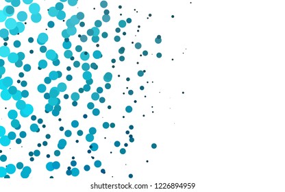 Light BLUE vector backdrop with dots, spots. Blurred decorative design in abstract style with bubbles. Template for your brand book.