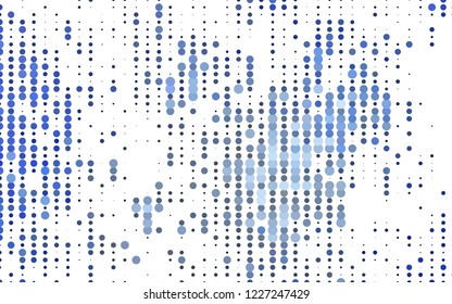 Light BLUE vector backdrop with dots. Abstract illustration with colored bubbles in nature style. Pattern for ads, booklets.