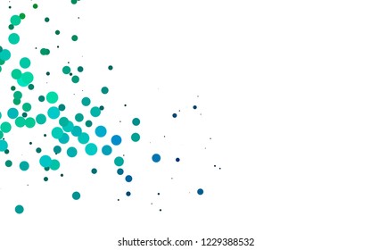 Light BLUE vector backdrop with dots, spots. Blurred bubbles on abstract backdrop with colorful gradient. Pattern for ads, leaflets.