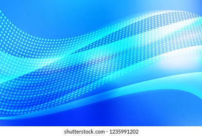 Light BLUE vector backdrop with dots and lines. Modern abstract colorful illustration with spheres and lines. Pattern for design of fabric, wallpapers.