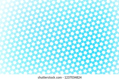 Light BLUE vector backdrop with dots. Modern abstract illustration with colorful water drops. Design for posters, banners.