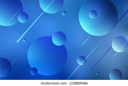 Light BLUE vector backdrop with dots. Abstract illustration with colored bubbles in nature style. Pattern can be used for futuristic ad, booklets.