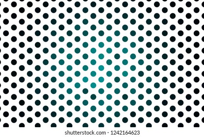 Light BLUE vector backdrop with dots. Blurred bubbles on abstract background with colorful gradient. Pattern of water, rain drops.