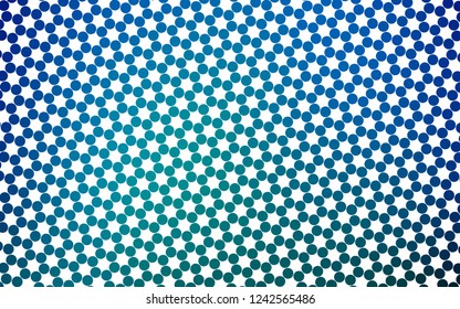 Light BLUE vector backdrop with dots. Glitter abstract illustration with blurred drops of rain. Template for your brand book.