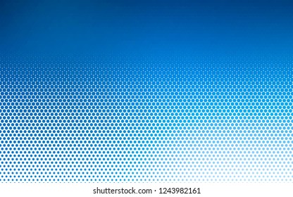 Light BLUE vector backdrop with dots. Illustration with set of shining colorful abstract circles. Template for your brand book.