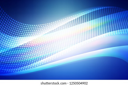 Light BLUE vector backdrop with dots and lines. Colorful illustration with circles and lines in futuristic style. Template for business cards, websites.