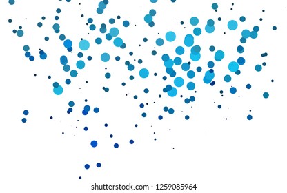 Light BLUE vector backdrop with dots, spots. Colorful illustration with blurred circles in nature style. Design for business adverts.