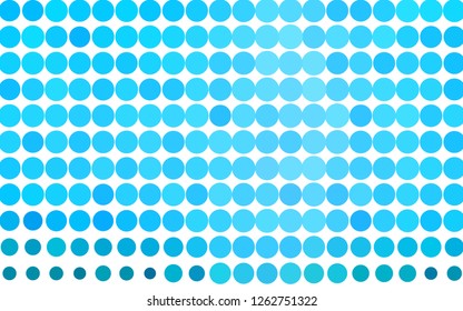 Light BLUE vector backdrop with dots. Blurred decorative design in abstract style with bubbles. Pattern for beautiful websites.