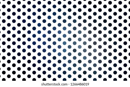 Light BLUE vector backdrop with dots. Illustration with set of shining colorful abstract circles. Design for posters, banners.