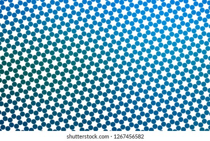 Light BLUE vector backdrop with dots. Illustration with set of shining colorful abstract circles. Template for your brand book.