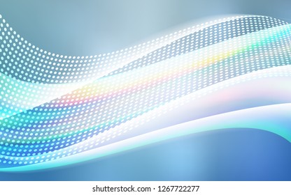 Light BLUE vector backdrop with dots and lines. Colorful illustration with circles and lines in futuristic style. Trendy design for wallpaper, fabric makers.