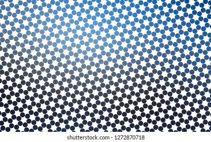 Light BLUE vector backdrop with dots. Beautiful colored illustration with blurred circles in nature style. Pattern for ads, leaflets.