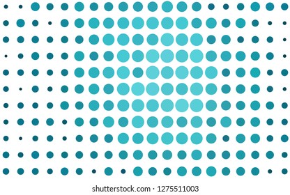 Light BLUE vector backdrop with dots. Illustration with set of shining colorful abstract circles. Pattern for ads, booklets.
