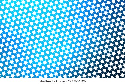 Light BLUE vector backdrop with dots. Blurred bubbles on abstract background with colorful gradient. Pattern for ads, leaflets.