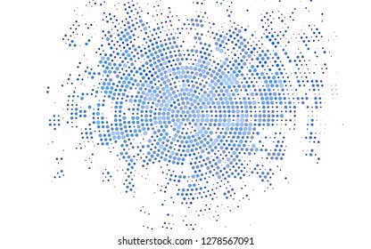 Light BLUE vector backdrop with dots. Blurred decorative design in abstract style with bubbles. Design for posters, banners.