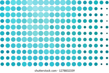 Light BLUE vector backdrop with dots. Beautiful colored illustration with blurred circles in nature style. Design for business adverts.