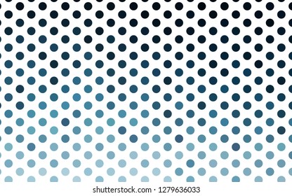 Light BLUE vector backdrop with dots. Blurred bubbles on abstract background with colorful gradient. Pattern for ads, booklets.