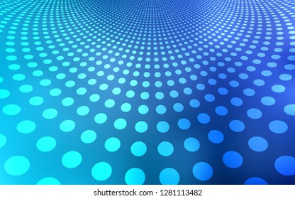 Light BLUE vector backdrop with dots. Beautiful colored illustration with blurred circles in nature style. Beautiful design for your business advert.