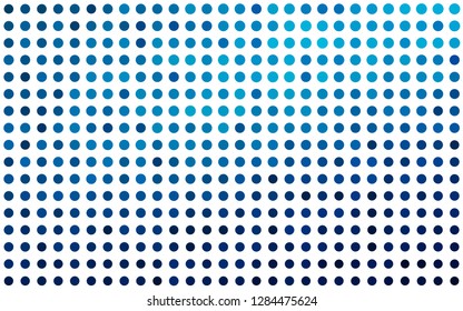 Light BLUE vector backdrop with dots. Glitter abstract illustration with blurred drops of rain. Template for your brand book.
