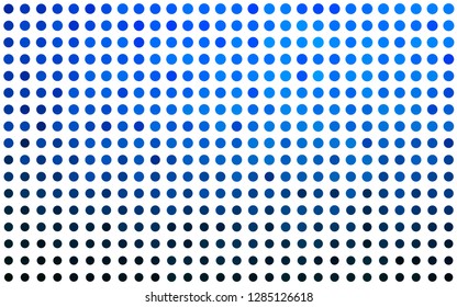 Light BLUE vector backdrop with dots. Abstract illustration with colored bubbles in nature style. Pattern for ads, booklets.
