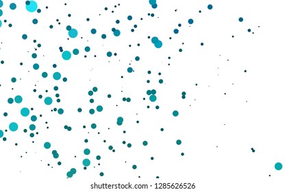 Light BLUE vector backdrop with dots, spots. Glitter abstract illustration with blurred drops of rain. Pattern for beautiful websites.