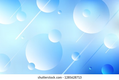 Light BLUE vector backdrop with dots. Abstract illustration with colored bubbles in nature style. Pattern can be used for beautiful websites.