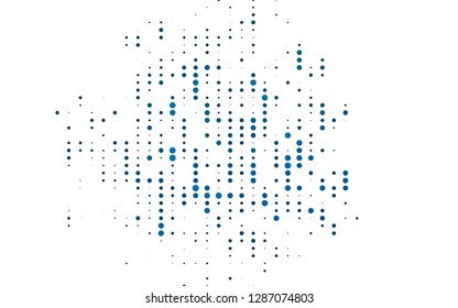 Light BLUE vector backdrop with dots. Blurred bubbles on abstract background with colorful gradient. Pattern for ads, booklets.