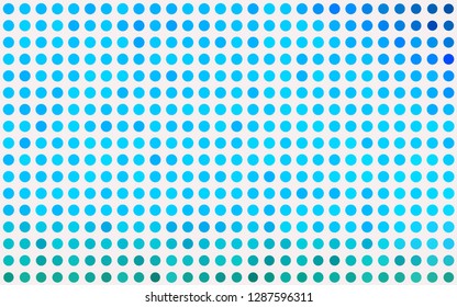 Light BLUE vector backdrop with dots. Illustration with set of shining colorful abstract circles. Pattern for ads, leaflets.