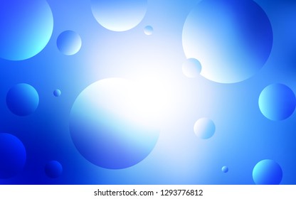 Light BLUE vector backdrop with dots. Modern abstract illustration with colorful water drops. New design for ad, poster, banner of your website.