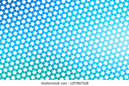 Light BLUE vector backdrop with dots. Modern abstract illustration with colorful water drops. Design for business adverts.