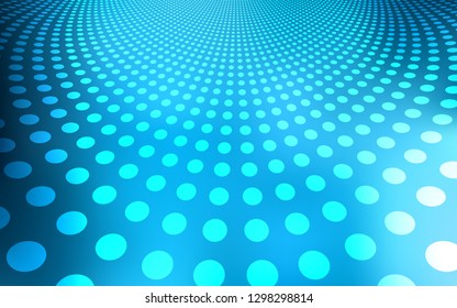 Light BLUE vector backdrop with dots. Blurred decorative design in abstract style with bubbles. Completely new template for your brand book.