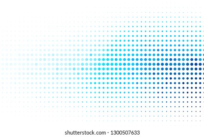 Light BLUE vector backdrop with dots. Illustration with set of shining colorful abstract circles. Pattern of water, rain drops.