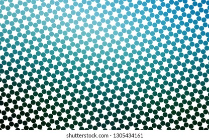 Light BLUE vector backdrop with dots. Abstract illustration with colored bubbles in nature style. Pattern of water, rain drops.