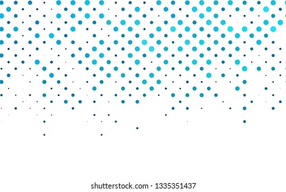 Light BLUE vector backdrop with dots. Glitter abstract illustration with blurred drops of rain. Design for business adverts.