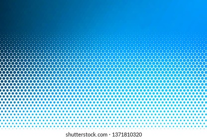 Light BLUE vector backdrop with dots. Glitter abstract illustration with blurred drops of rain. Template for your brand book.