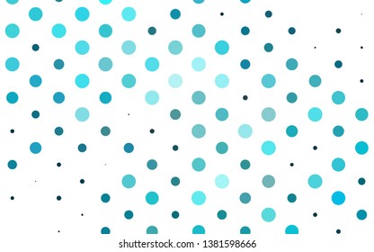 Light BLUE vector backdrop with dots. Blurred bubbles on abstract background with colorful gradient. Pattern for ads, booklets.