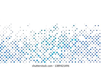 Light BLUE vector backdrop with dots. Illustration with set of shining colorful abstract circles. Pattern of water, rain drops.