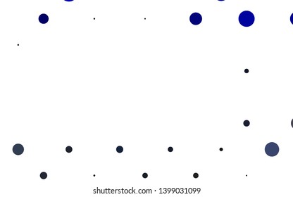 Light BLUE vector backdrop with dots. Beautiful colored illustration with blurred circles in nature style. Design for business adverts.