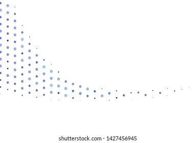 Light BLUE vector backdrop with dots. Abstract illustration with colored bubbles in nature style. Completely new template for your brand book.