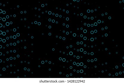 Light BLUE vector backdrop with dots. Blurred decorative design in abstract style with bubbles. Pattern of water, rain drops.